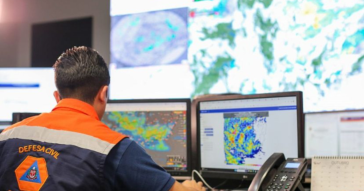 Ciclone extratropical ameaça RMVale com ventos de até 90 km/h, alerta Defesa Civil