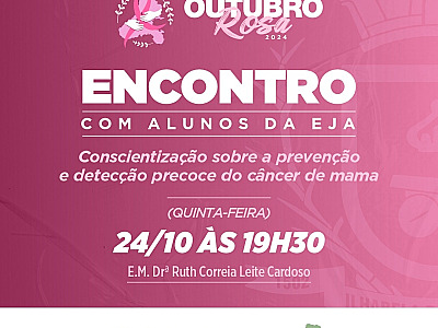 Conselho Municipal dos Direitos da Mulher realiza encontro com alunos do EJA sobre prevenção do câncer de mama