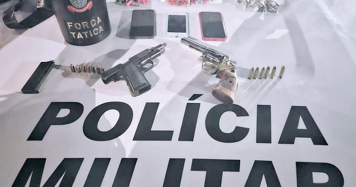 Força Tática prende 2 que iam cometer crimes e vender drogas em Caraguá no Réveillon