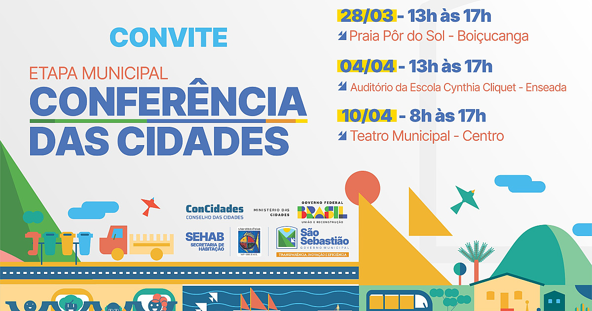 São Sebastião realiza etapa municipal da Conferência das Cidades nas três regiões
