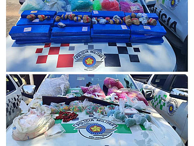 Operação policial encontra 40 tabletes de maconha, mais de 4 mil porções de cocaína e 1.560 pedras de crack em Ubatuba
