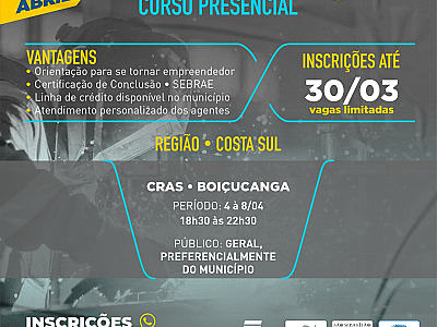 Prefeitura abre inscrições para cursos gratuitos voltados aos empreendedores sebastianenses