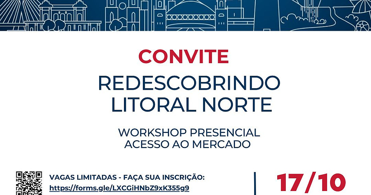 Workshop ‘Redescobrindo Litoral Norte’ será realizado ao trade turístico no dia 17 de outubro
