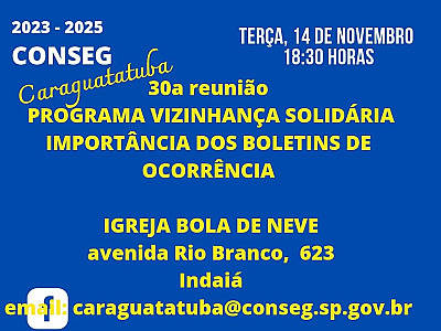 Conseg deve abordar a importância de registrar Boletins de Ocorrência em reunião na próxima terça-feira