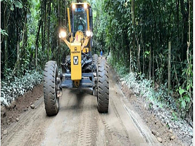 Prefeitura realiza perenização asfáltica na Estrada Rio das Pedras em S.S
