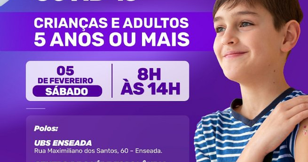 São Sebastião promove Campanha de Vacinação contra Covid-19 neste sábado (05)
