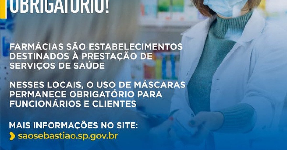 Uso de máscaras em farmácias e drogarias continua obrigatório