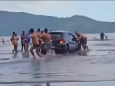 Turista esquece carro na praia de Ubatuba e quase perde veículo