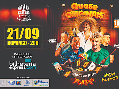 Stand Up ‘Quase Originais’ é atração de domingo no Teatro Municipal de São Sebastião