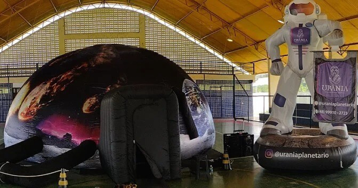 Planetário Itinerante leva experiência imersiva em astronomia às escolas municipais de Caraguatatuba