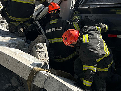 Motorista morre após queda de muro em São Sebastião