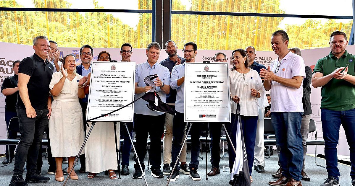 Tarcísio de Freitas participa da entrega do Complexo Educacional de Juquehy em São Sebastião