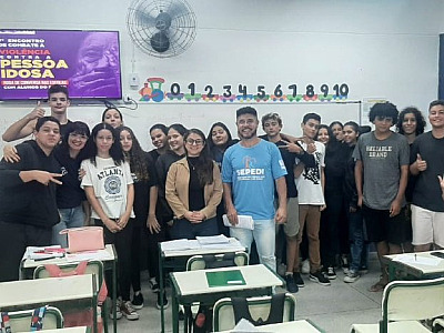 Alunos de São Sebastião participam de campanha de Combate à Violência Contra a Pessoa Idosa