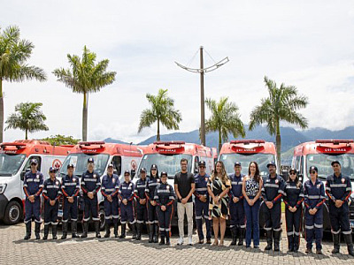 São Sebastião recebe 10 novas ambulâncias para frota de saúde municipal