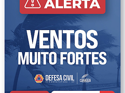 Defesa Civil alerta para ventos de 74 km/h e acumulado de chuvas de 120 mm a partir desta segunda