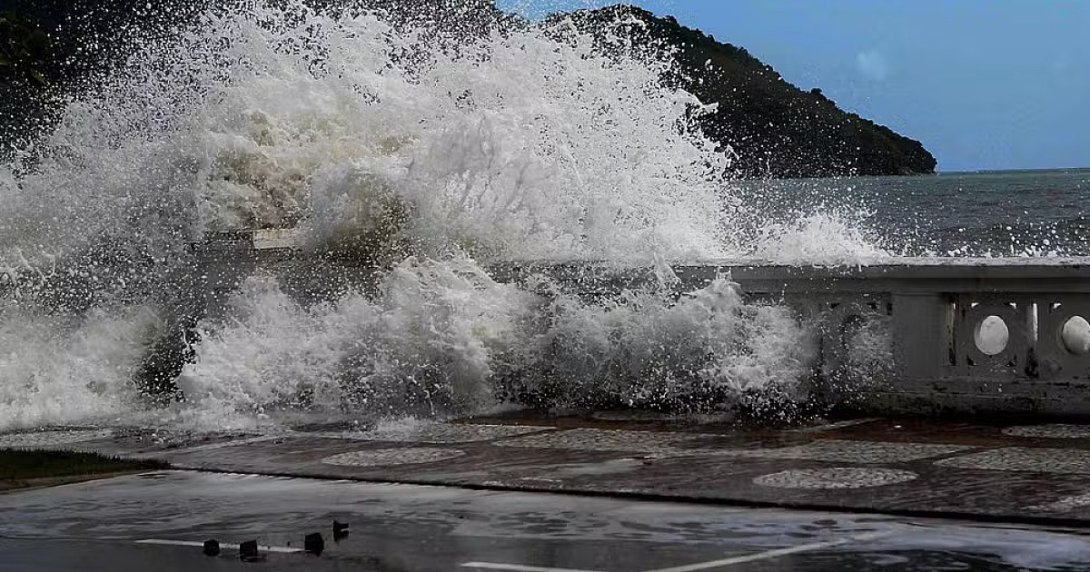 Defesa Civil e Marinha alertam sobre ventos fortes e agitação marítima