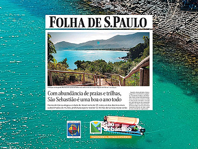 São Sebastião é destaque na capa do Jornal Folha de São Paulo