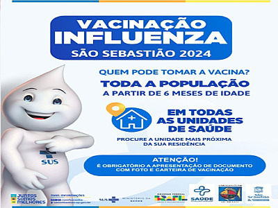 Mais de 13 mil pessoas são vacinadas contra gripe em São Sebastião