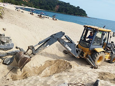 Prefeitura de São Sebastião intensifica ações de limpeza e desobstrução de canais de drenagem de Costa Sul à Norte por causa do alerta de chuvas