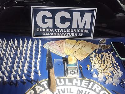 GCM estoura ponto de tráfico no bairro Jaraguá, em Caraguatatuba