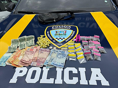 Polícia Municipal apreende mais de 560 porções de entorpecentes no Morro do Abrigo e em Boiçucanga