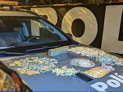 Baep prende traficante com porções de drogas prontas para a venda em Ubatuba
