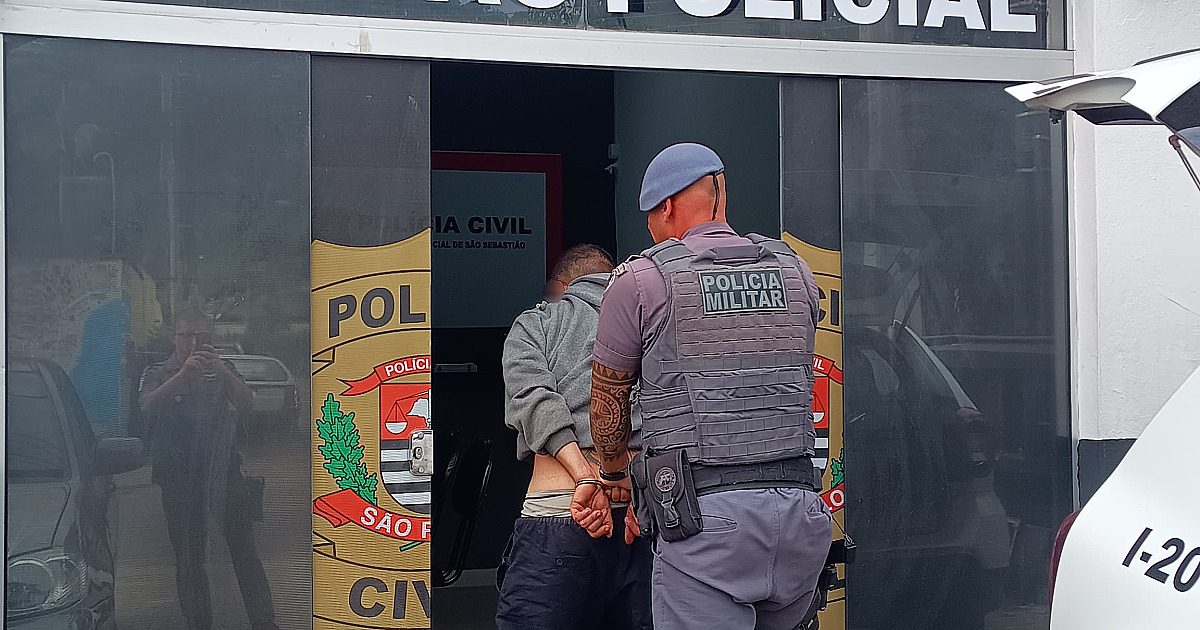 Após atacar policiais, homem é contido e preso por violência doméstica e tráfico em São Sebastião