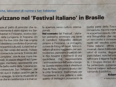 Festival Italiano de São Sebastião ganha destaque em jornal italiano