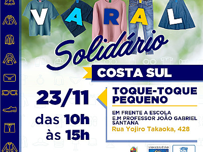 Fundo Social realiza Varal Solidário no bairro Toque-Toque-Pequeno