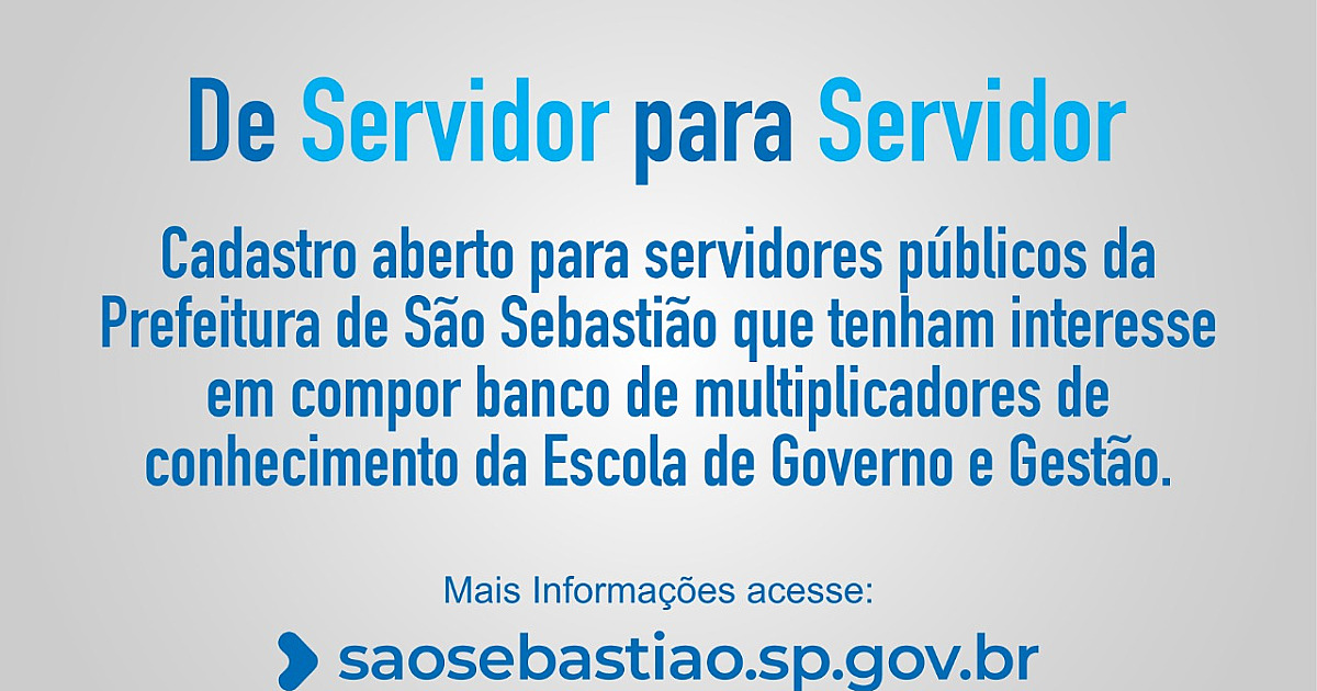 Prefeitura de São Sebastião lança programa “De Servidor para Servidor”