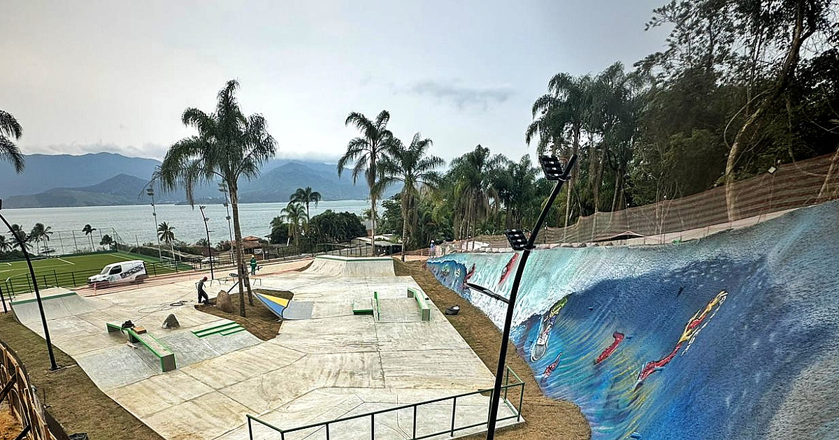 Nova pista de skate do PEII Sul já está liberada para uso em Ilhabela