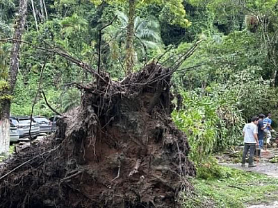 Com pouca chuva, famílias deixam abrigo e voltam para a casa na costa sul de S.S