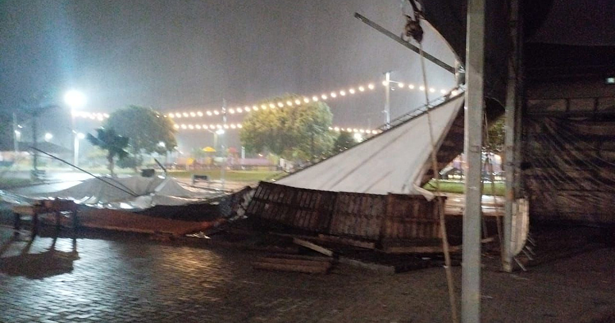 Tempestade rápida assusta moradores na região, mas diferente de alertas choveu menos que o esperado