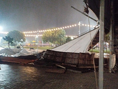Tempestade rápida assusta moradores na região, mas diferente de alertas choveu menos que o esperado