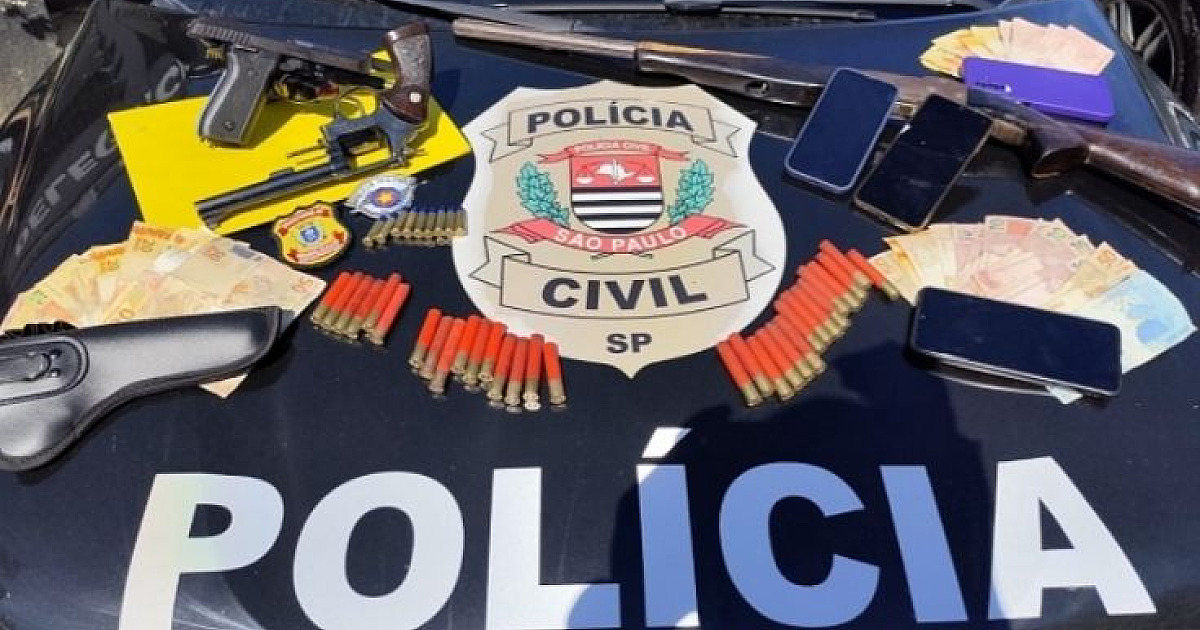Suspeito é preso com armas de fogo e material de agiotagem em Ilhabela