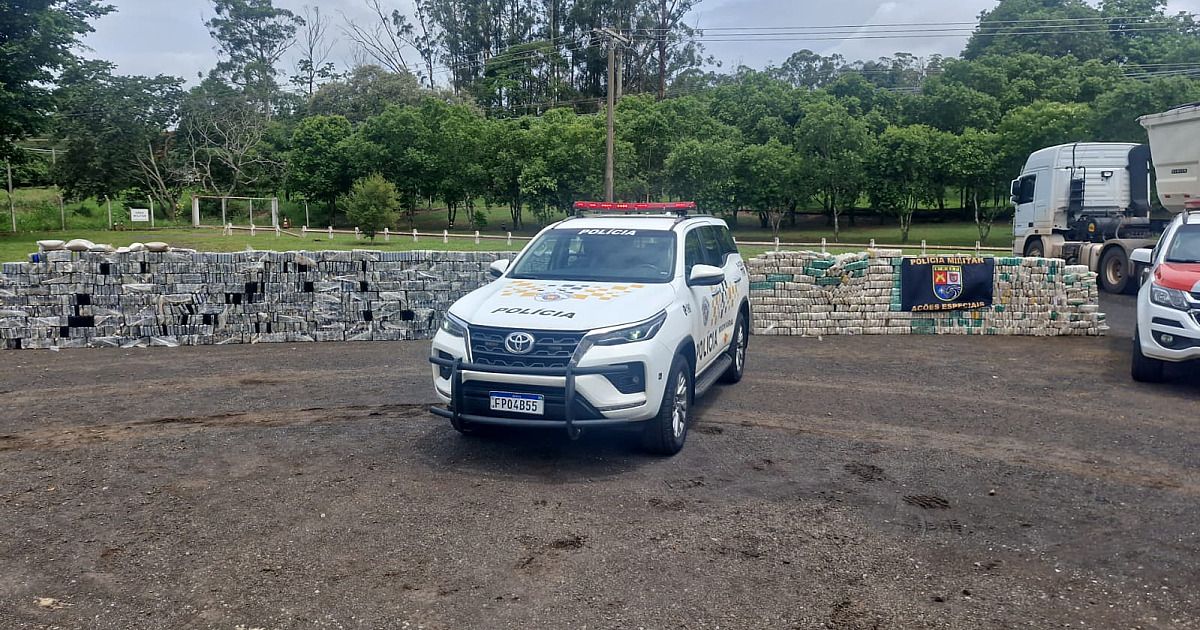 PM faz maior apreensão de cocaína da história de SP e gera prejuízo de R$ 100 mi ao crime