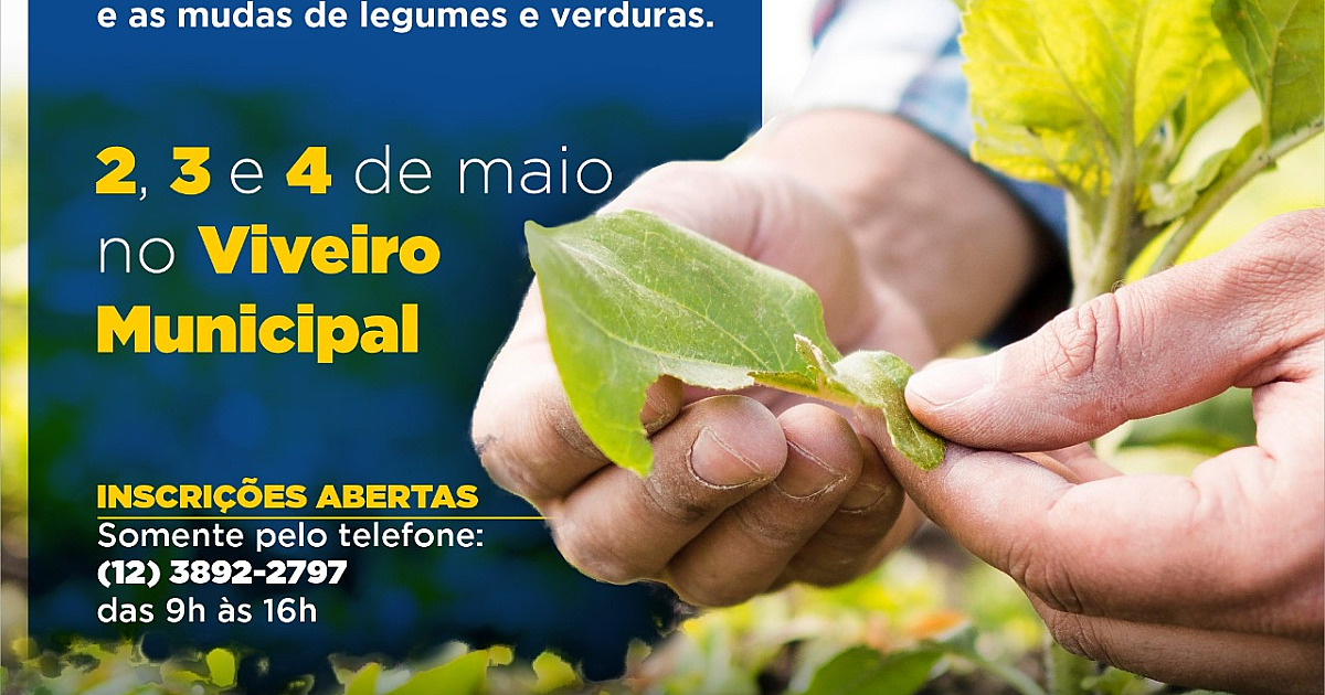 Prefeitura abre inscrições para o curso gratuito de ‘Viveirista’