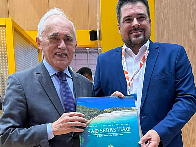 Prefeito Felipe Augusto impulsiona projeção internacional de São Sebastião na Bolsa de Turismo de Lisboa 2024