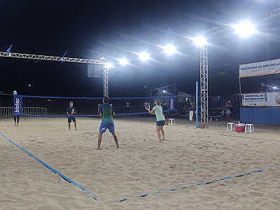 Arena esportiva do Porto Grande recebe finais do Campeonato de Beach Tennis neste sábado (26)
