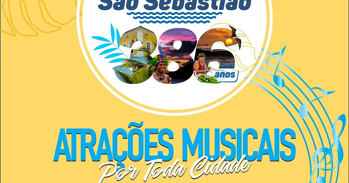Shows com artistas locais integram a programação em comemoração ao aniversário de São Sebastião