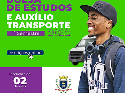 Inscrições para Bolsa de Estudos e auxílio transporte encerram na segunda-feira (28)
