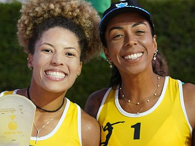 Dupla de Caraguatatuba fica entre as quatro melhores em torneio internacional no Egito