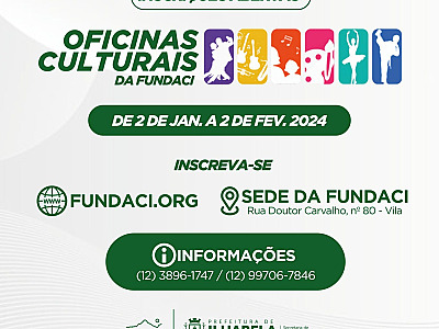 Fundaci abre inscrições para Oficinas Culturais a partir desta terça-feira