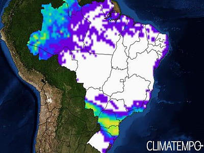 Nova frente fria se forma no Sul e avança em direção ao Sudeste a partir desta terça