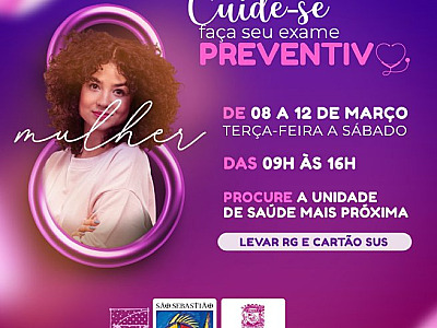 Na semana da mulher, Prefeitura de São Sebastião promove campanha de prevenção ao câncer de colo de útero