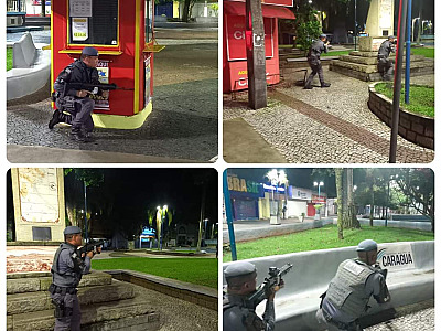 BAEP realiza simulado em Caraguatatuba para conter crime na cidade
