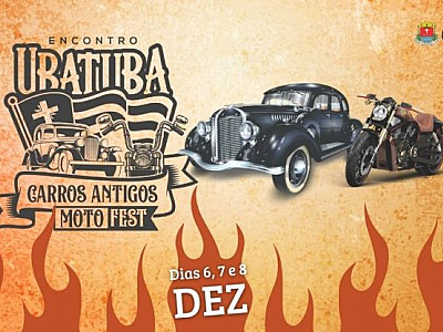 Encontro de Carros Antigos e Motofest começa nesta sexta-feira (6) em Ubatuba