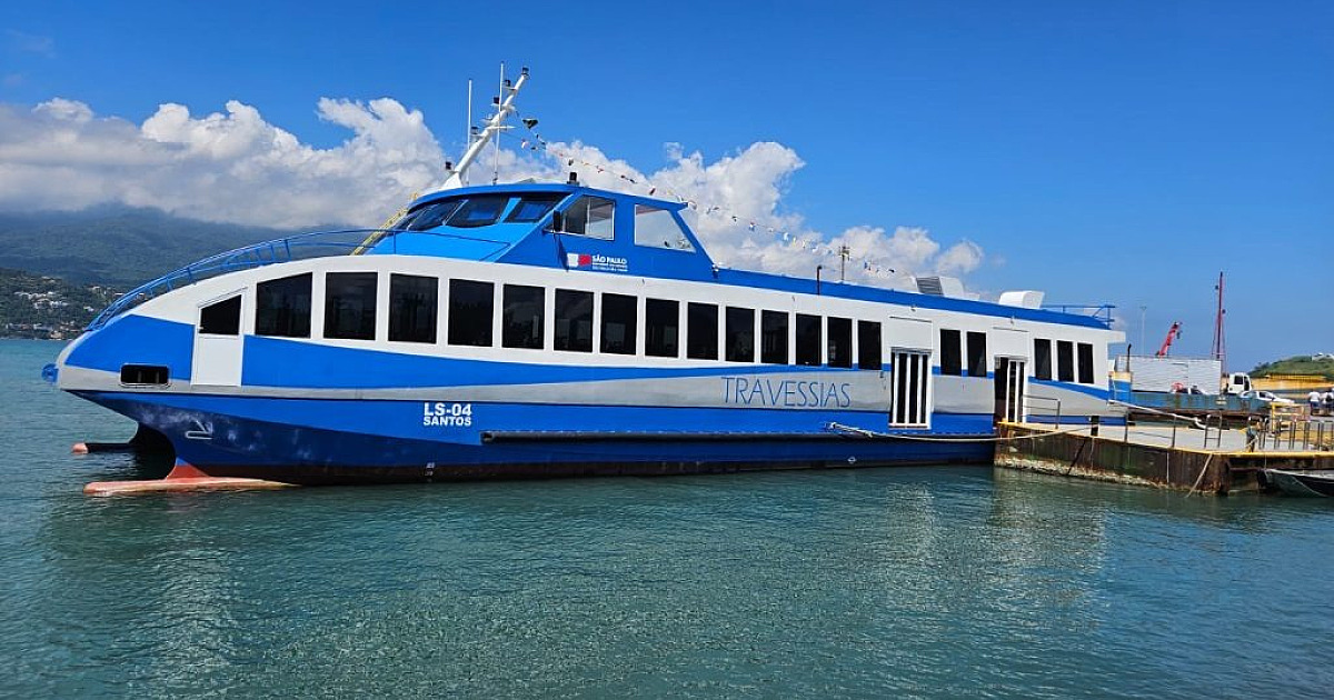 Travessia entre São Sebastião e Ilhabela ganha nova embarcação com capacidade para 370 passageiros