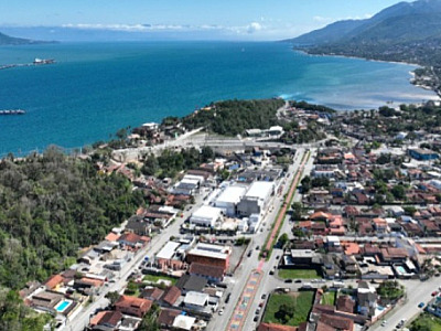 Imagem aérea de Ilhabela.