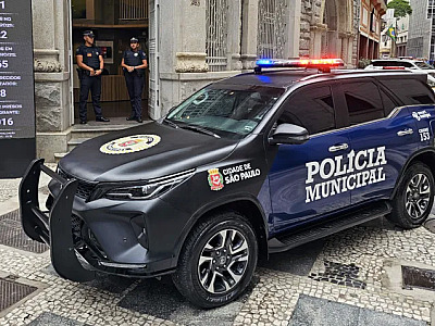Viatura da Guarda Civil de São Paulo com nova denominação de Polícia Municipal, que originou a ação na justiça.